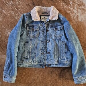 Abercrombie Kids Denim Sherpa Jacket